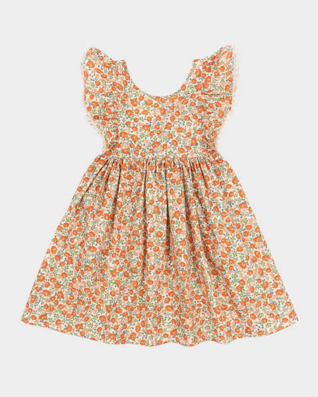 Girl's Verbena Printed Dress, Size 12M